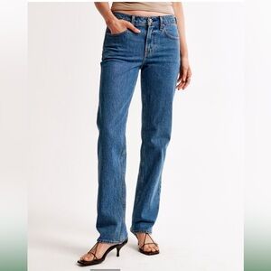 abercrombie mid rise straight jeans short length size 27